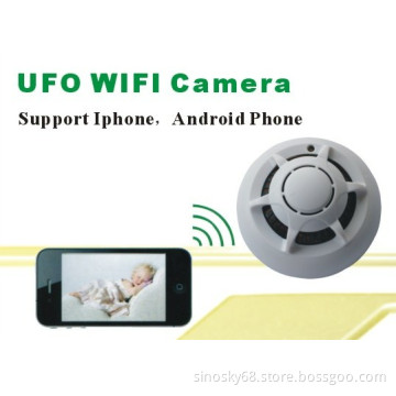 WiFi Camera Wireless IP Home Security Monitor Surveillance in Smoke Detector Video Recorder Via Smart Phone